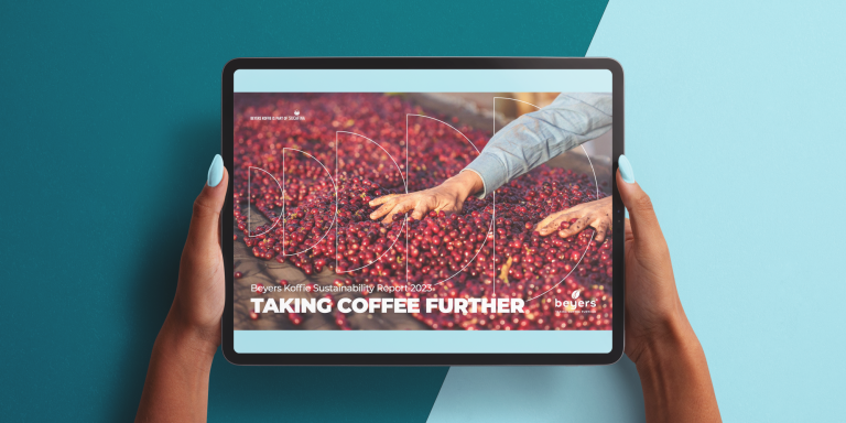Beyers 2023 Sustainability Report on tablet
